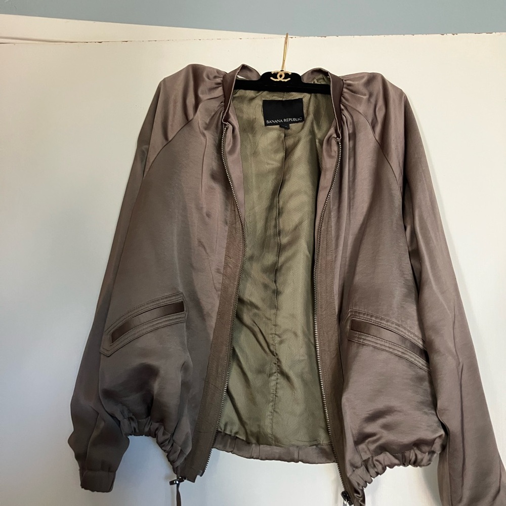 Banana Republic Taupe Satin Jacket